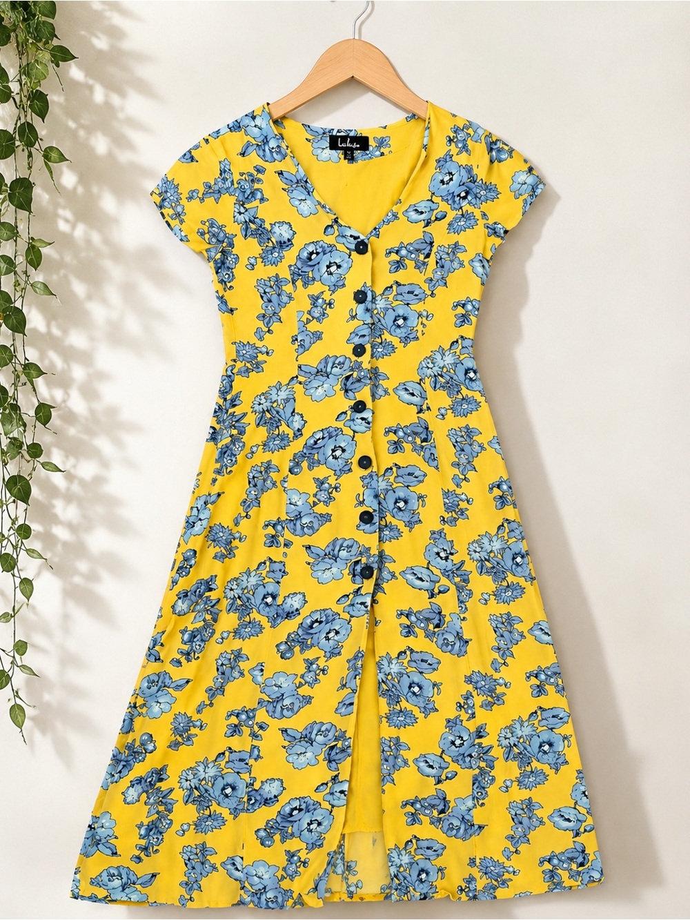 Lulus floral dress | XS | Yellow